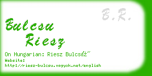 bulcsu riesz business card